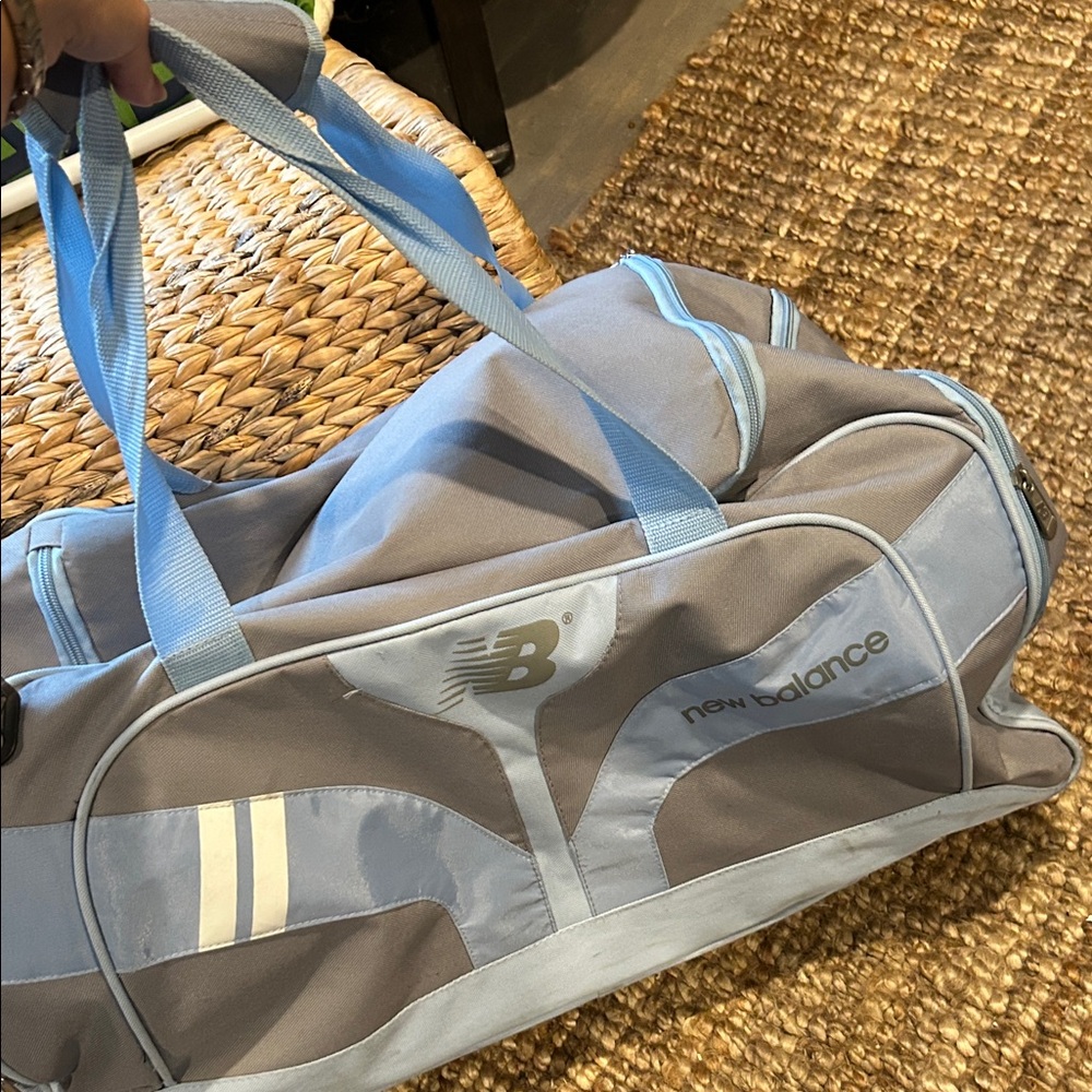 New Balance Men's Duffel Bag in Gray and Light Blue
